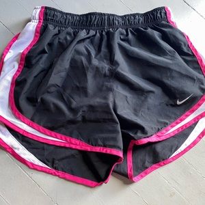 Black and pink Nike running athletic shorts womens size S